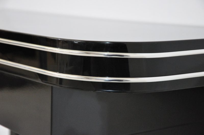 Schwarze Art Deco Schubladenkonsole