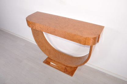 Art Deco Stil Amboina Holz Konsolentisch