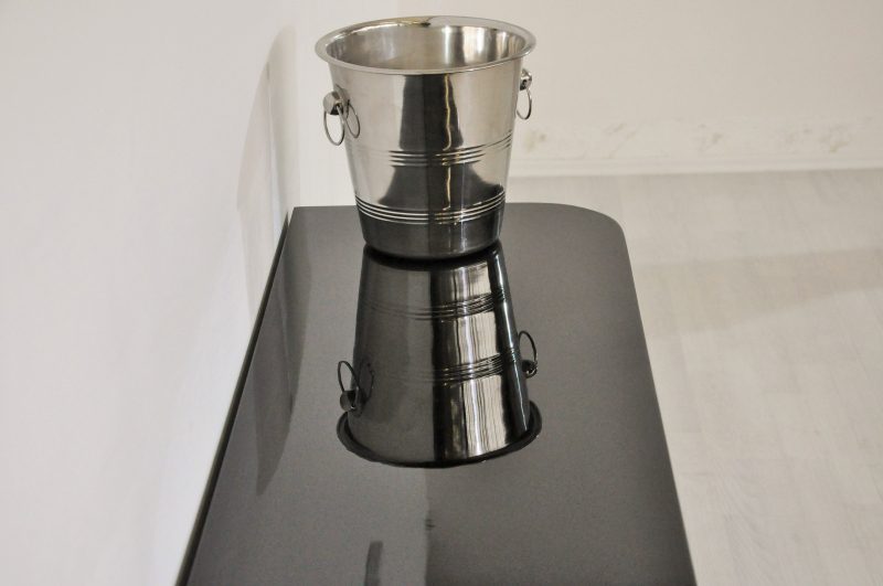 Schwarze Art Deco Schubladenkonsole