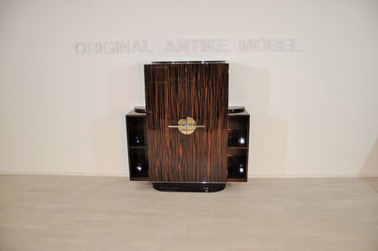 Art-Deco-Schlafzimmerschrank, Makassar-Furnier