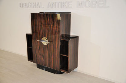 Art-Deco-Schlafzimmerschrank, Makassar-Furnier
