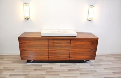 Einzigartiger Art Deco XXL-Waschtisch aus Santos-Palisanderholz