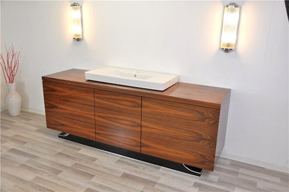 Einzigartiger Art Deco XXL-Waschtisch aus Santos-Palisanderholz