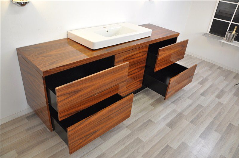 Extra große Badezimmermöbel im Art-déco-Stil aus Jacaranda-Holz
