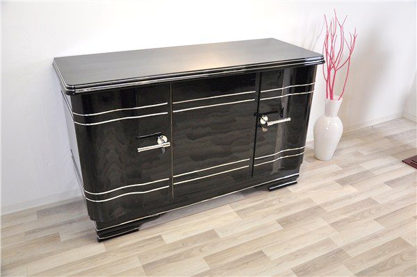 Art-Deco-Sideboard aus Chromeliner