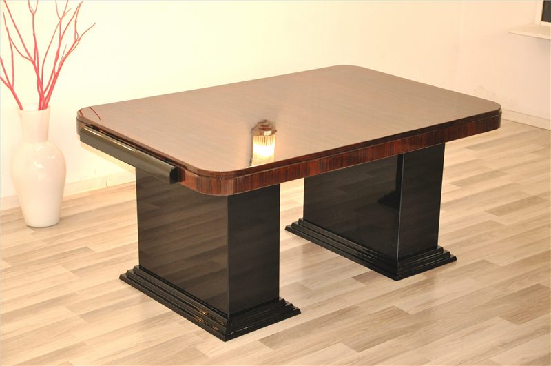 Art-déco-Schreibtisch für Damen mit Makassar-Platte