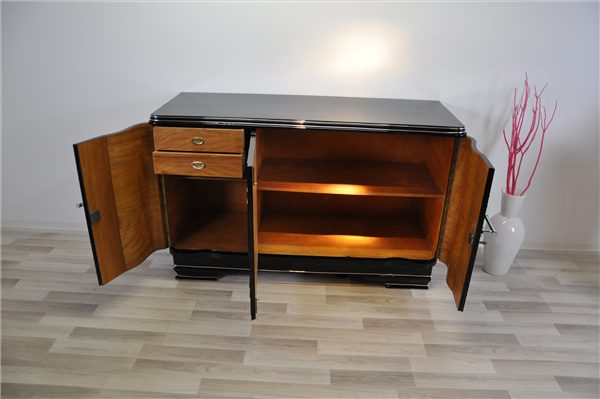 Art-Deco-Sideboard aus Chromeliner
