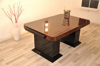 Art Deco Damenschreibtisch mit Makassar Tischplatte