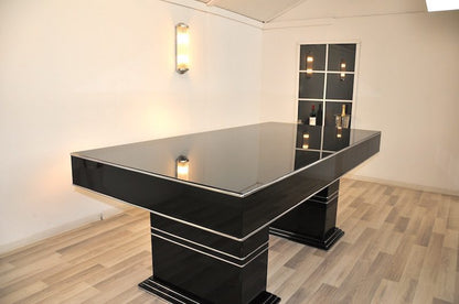 Bauhaus Schreibtisch in Hochglanz-Schwarz