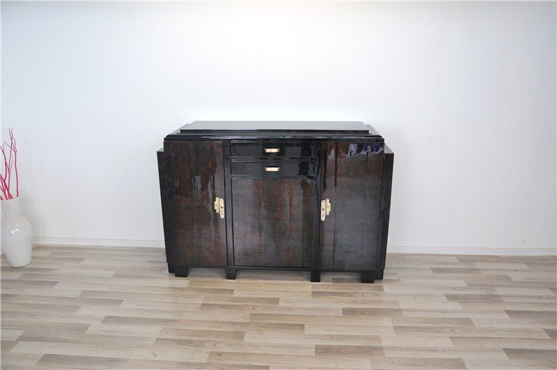 Kleines Art-Deco-Buffet mit Mahagonifurnier