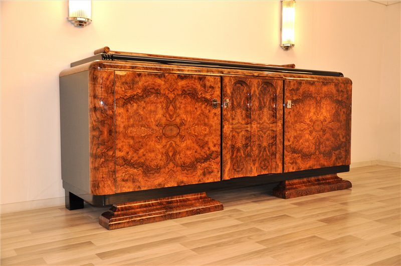 Burl Sideboard from the Art Deco Era