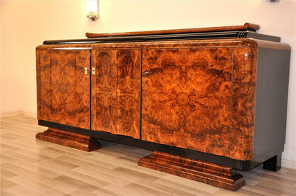 Wurzelholz Art-Deco-Sideboard