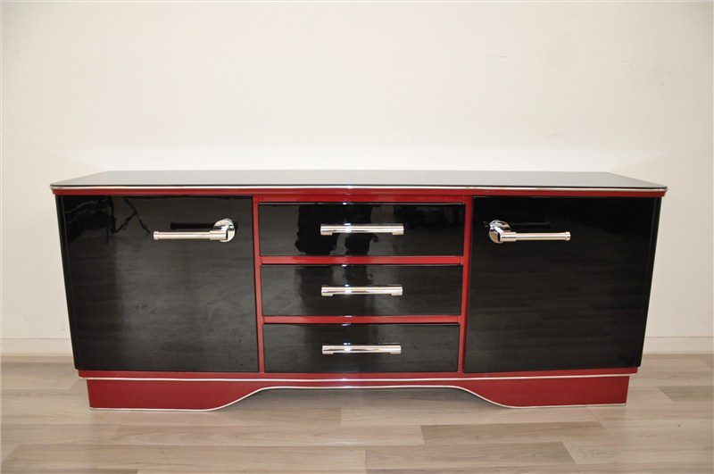 Zweifarbige Art Deco Kommode