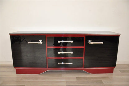 Zweifarbige Art Deco Kommode