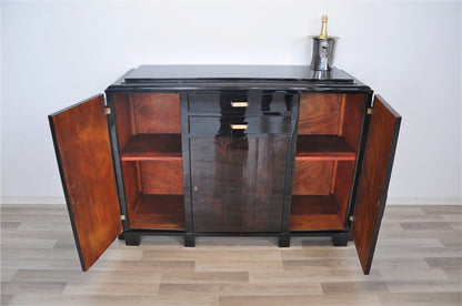 Kleines Art-Deco-Buffet mit Mahagonifurnier