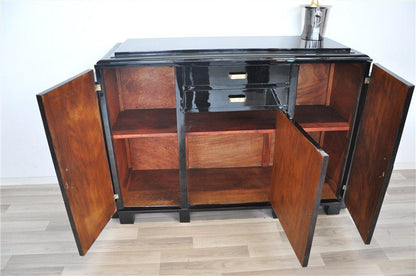 Kleines Art-Deco-Buffet mit Mahagonifurnier