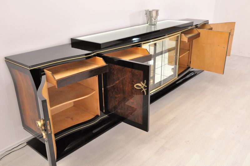 Luxuriöses XXL Art Deco Sideboard aus Frankreich