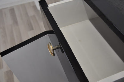 Art Deco Design Highboard with Brass Fittings