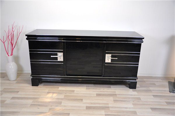 Extra große Chromleiste im Art-Deco-Stil – kubisches Design