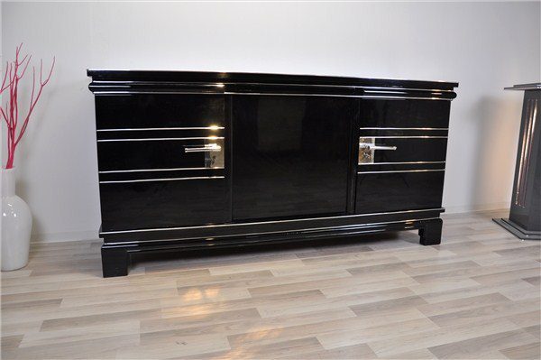 Extra große Chromleiste im Art-Deco-Stil – kubisches Design
