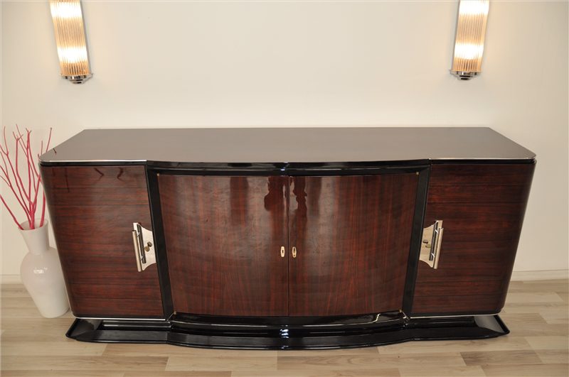 Großes Palisander-Sideboard aus der Art-Deco-Ära