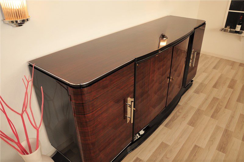Großes Palisander-Sideboard aus der Art-Deco-Ära