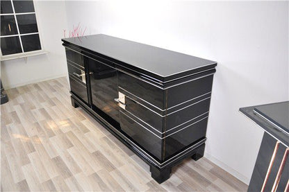 Extra große Chromleiste im Art-Deco-Stil – kubisches Design