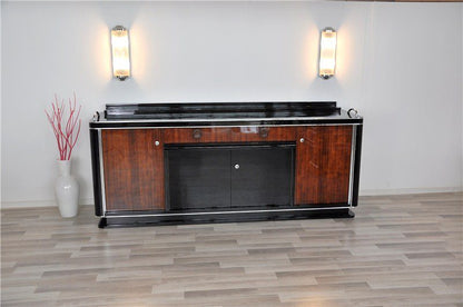 Buffet im Art-Deco-Stil der 1930er Jahre mit Palisanderfurnier