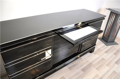 Extra große Chromleiste im Art-Deco-Stil – kubisches Design