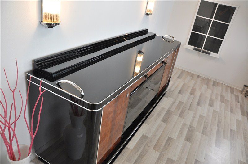 Buffet im Art-Deco-Stil der 1930er Jahre mit Palisanderfurnier