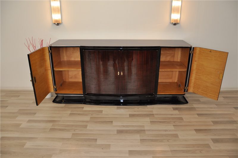 Großes Palisander Sideboard aus der Art Deco Ära