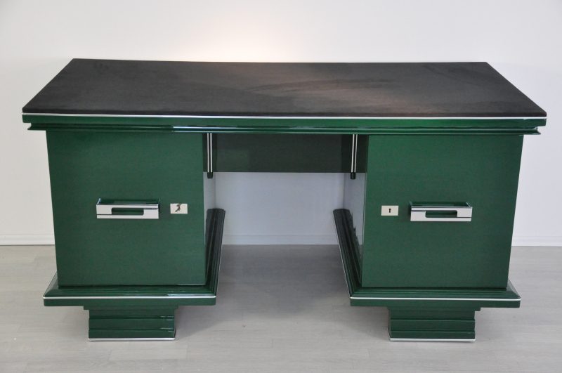 Art Deco Desk in Jaguar Racing Green