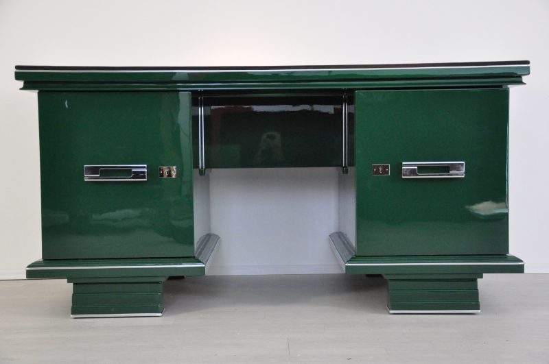 Art Deco Desk in Jaguar Racing Green