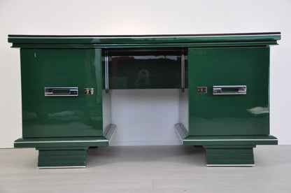 Art Deco Desk in Jaguar Racing Green