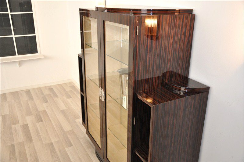 Art Deco Vitrine Made of Macassar