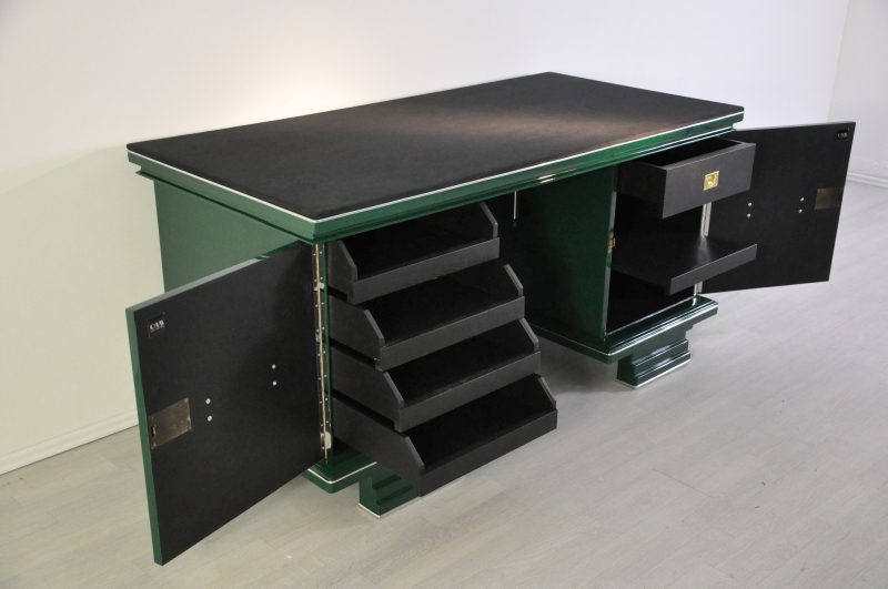 Art Deco Desk in Jaguar Racing Green