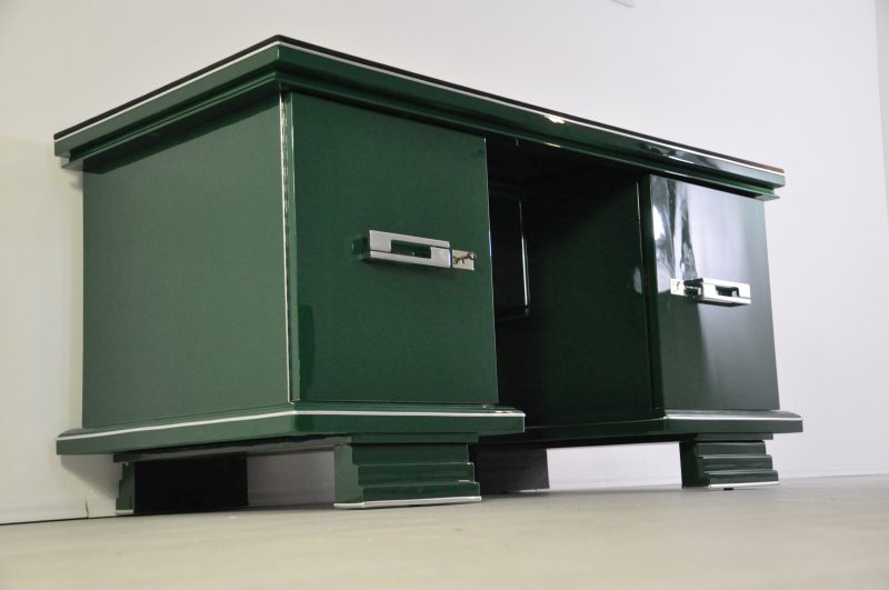 Art Deco Desk in Jaguar Racing Green