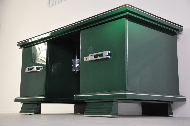 Art Deco Desk in Jaguar Racing Green