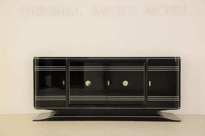 XXL Art Deco Chromliner mit rotem Barfach
