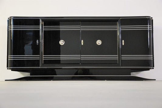 XXL Art Deco Chromliner mit rotem Barfach