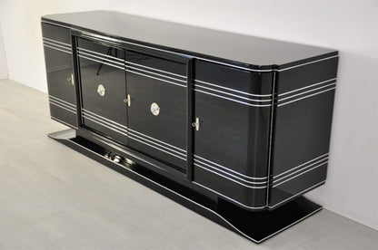 XXL Art Deco Chromliner mit rotem Barfach