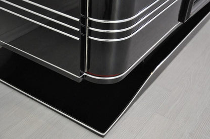 XXL Art Deco Chromliner mit rotem Barfach