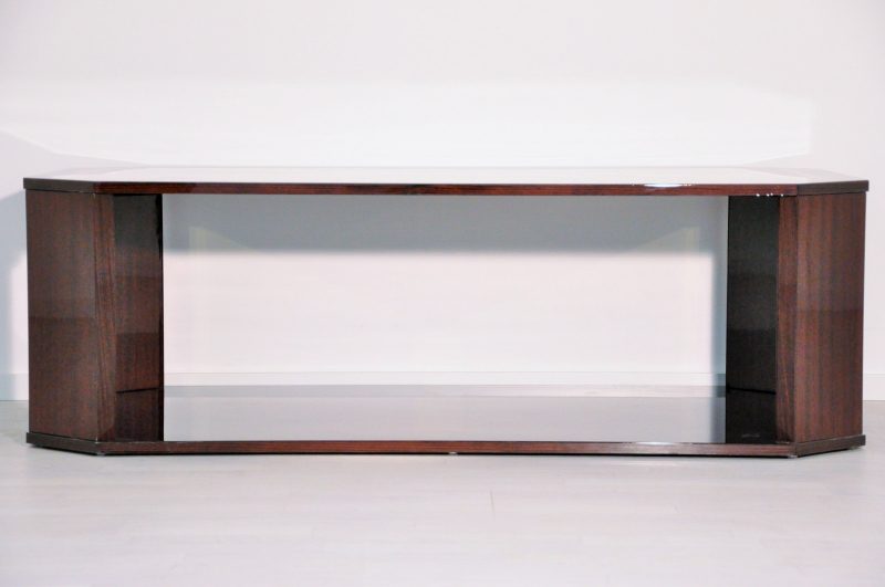 Art Deco Couchtisch mit Applikationen in Elfenbeinfarbe