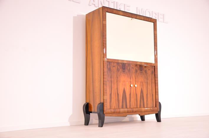 Art-déco-Schrank oder -Schreibtisch aus Walnussholz