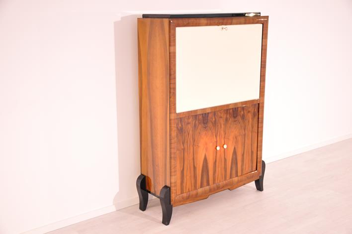 Art-déco-Schrank oder -Schreibtisch aus Walnussholz