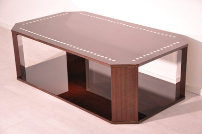Art Deco Couchtisch mit Applikationen in Elfenbeinfarbe