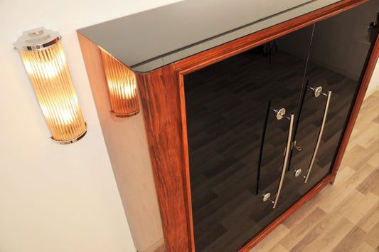 Großer Art Deco Schrank aus Wurzelholz