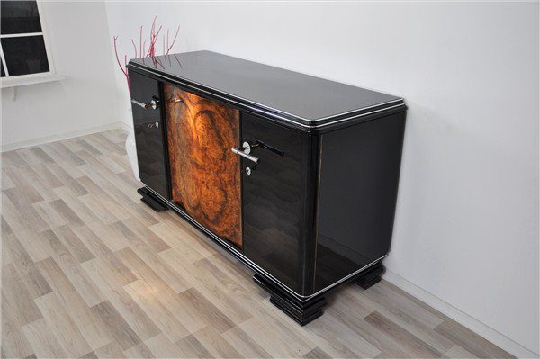 Art Deco Buffet mit einzigartiger Wurzelholzfront
