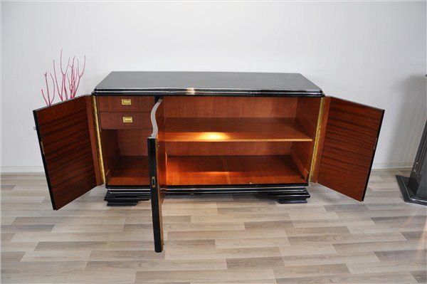 Art Deco Buffet mit einzigartiger Wurzelholzfront