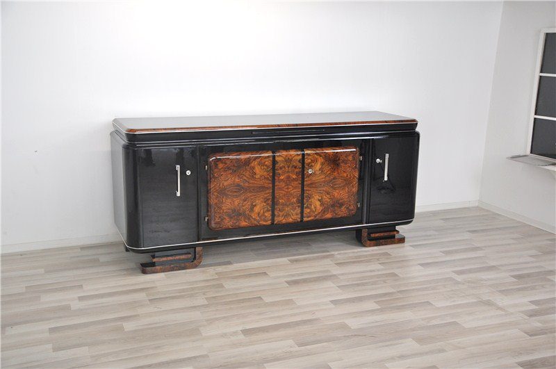 XXL Wurzelholz Sideboard aus dem französischem Art Deco